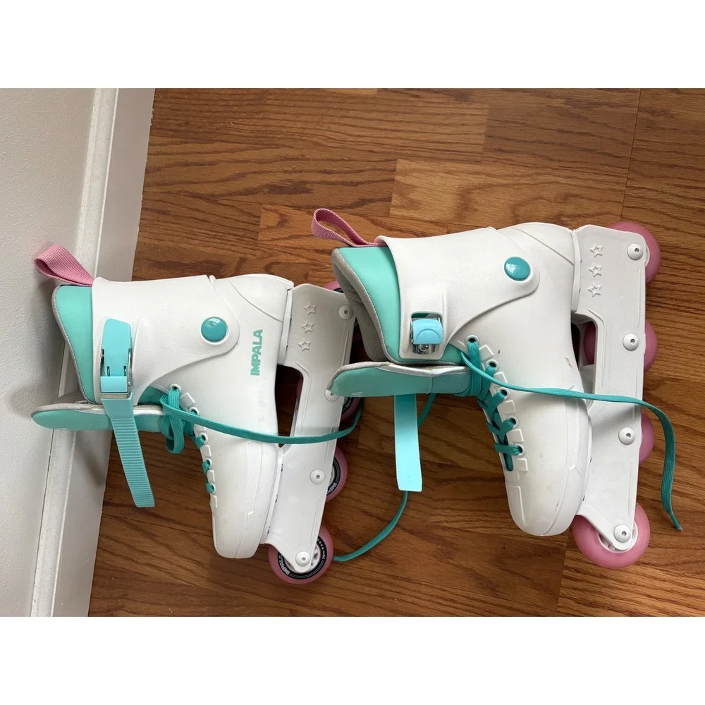 Impala Lightspeed Inline Skates White Mint Green Womens 10 Mens 8 Rollerblades